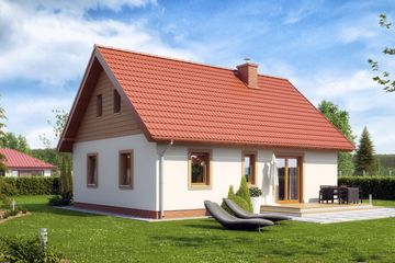  Projekt domu TK88 (WAK1024) - projekt domu parterowego - Zdjęcie 2