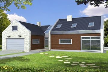  Projekt domu Bruno A 2-garaże (WRD1272) - projekt domu parterowego z poddaszem - Zdjęcie 2