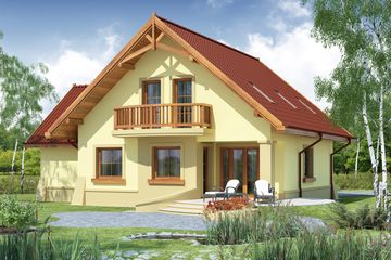  Projekt domu Hermes (WRW1001) - projekt domu parterowego z poddaszem - Zdjęcie 2