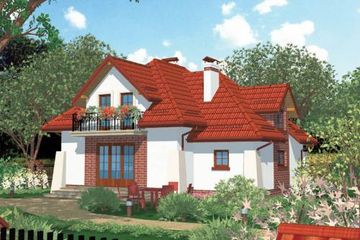 Projekt domu APS 148 - parterowy z poddaszem dom o powierzchni 126,40 m², dach kopertowy - ujęcie 2