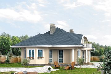  Projekt domu Aria 8 (BSA1200) - projekt domu parterowego z poddaszem - Zdjęcie 2