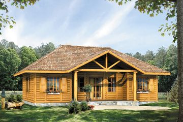  Projekt domu letniskowego Borówka bal (BSA1203) - projekt domu parterowego - Zdjęcie 2
