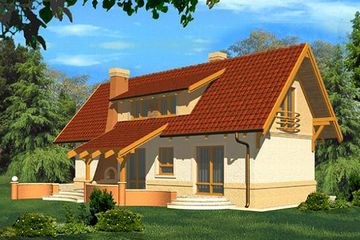  Projekt domu Wega II (WRH1154) - projekt domu parterowego z poddaszem - Zdjęcie 2