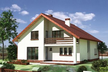  Projekt domu Atut - murowana – ceramika (KRD1020) - projekt domu parterowego z poddaszem - Zdjęcie 2