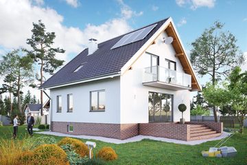  Projekt domu Lubczyk (425) (KRD1141) - projekt domu parterowego z poddaszem - Zdjęcie 2