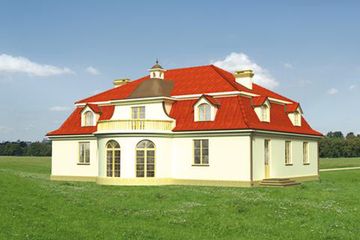  Projekt domu Pałacyk - murowana – ceramika (KRD1178) - projekt domu parterowego z poddaszem - Zdjęcie 2