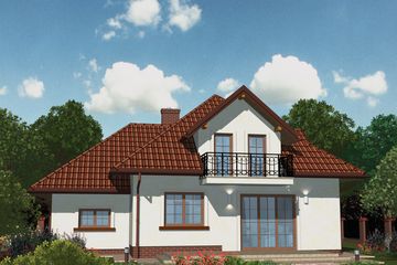  Projekt domu APS 136 (LUA1157) - projekt domu parterowego z poddaszem - Zdjęcie 2