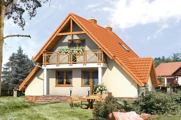  Projekt domu Mini (BSA1209) - projekt domu parterowego z poddaszem - Zdjęcie 2