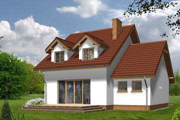  Projekt domu AD-19 (SLC1006) - projekt domu parterowego z poddaszem - Zdjęcie 2