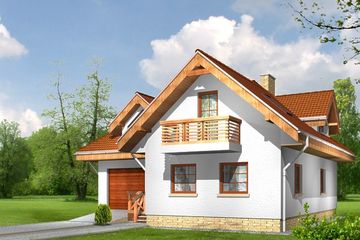  Projekt domu AD-16 (SLC1000) - projekt domu parterowego z poddaszem - Zdjęcie 2