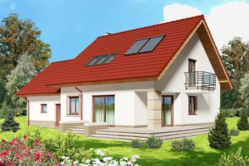  Projekt domu Telesto II (WOE1018) - projekt domu parterowego z poddaszem - Zdjęcie 2