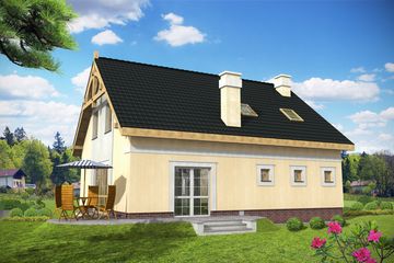  Projekt domu Wiktoria bez garażu [B] (WRF1010) - projekt domu parterowego z poddaszem - Zdjęcie 2