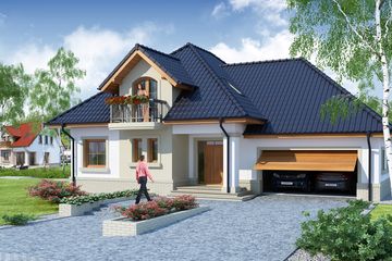  Projekt domu Dandys 1 G2 (WRW1037) - projekt domu parterowego z poddaszem - Zdjęcie 2
