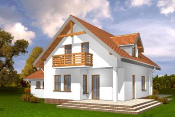  Projekt domu AD-52 (SLC1010) - projekt domu parterowego z poddaszem - Zdjęcie 2