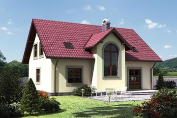  Projekt domu Adonis - murowana - ceramika (KRD1364) - projekt domu parterowego z poddaszem - Zdjęcie 2