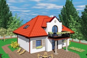  Projekt domu ZAK (SLB1123) - projekt domu parterowego z poddaszem - Zdjęcie 2