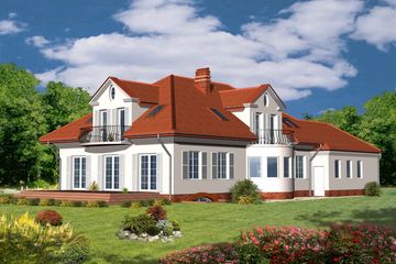 Projekt domu Castel del Monte (KRH1203) - projekt domu parterowego z poddaszem - Zdjęcie 2