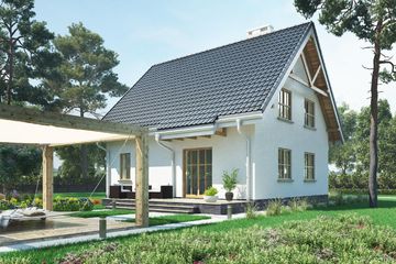  Projekt domu Dzwonek (176) (KRD1057) - projekt domu parterowego z poddaszem - Zdjęcie 2