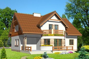  Projekt domu HG-G2 (KRM1026) - projekt domu parterowego z poddaszem - Zdjęcie 2