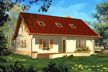  Projekt domu Zorza (WRH1019) - projekt domu parterowego z poddaszem - Zdjęcie 2