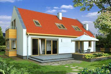  Projekt domu Vincent A 2-garaże (WRD1696) - projekt domu parterowego z poddaszem - Zdjęcie 2