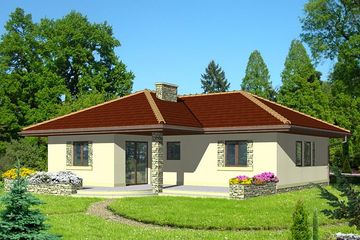  Projekt domu HG-H1 (KRM1011) - projekt domu parterowego - Zdjęcie 2