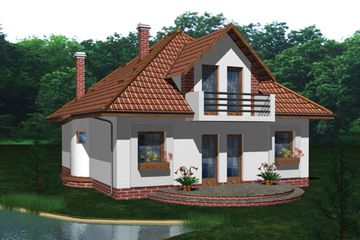  Projekt domu K2 (SLE1001) - projekt domu parterowego z poddaszem - Zdjęcie 2