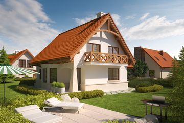  Projekt domu Karolinka G1 (WRC1688) - projekt domu parterowego z poddaszem - Zdjęcie 2