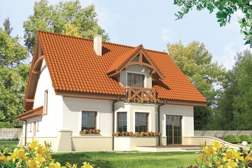  Projekt domu Wiolka G1 (WRC1690) - projekt domu parterowego z poddaszem - Zdjęcie 2