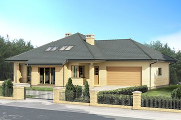  Projekt domu Szeherezada 2G (BSB1056) - projekt domu parterowego z poddaszem - Zdjęcie 2