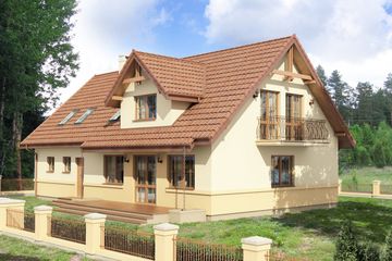  Projekt domu Dżin 2G (BSB1057) - projekt domu parterowego z poddaszem - Zdjęcie 2