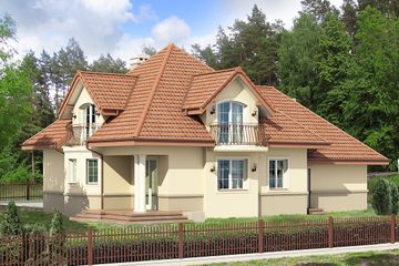  Projekt domu Śnieżka 2G (BSB1058) - projekt domu parterowego z poddaszem - Zdjęcie 2
