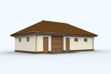  Projekt garażu G127 garaż trzystanowiskowy (SLN1224) - projekt garażu parterowego - Zdjęcie 1
