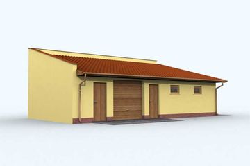  Projekt garażu G128 garaż trzystanowiskowy (SLN1225) - projekt garażu parterowego - Zdjęcie 1