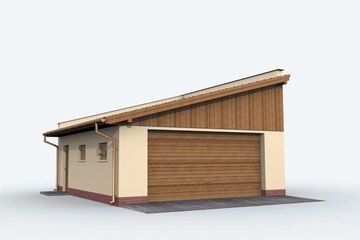  Projekt garażu G129 garaż dwustanowiskowy z pomieszczeniem gospodarczym (SLN1226) - projekt garażu parterowego - Zdjęcie 1