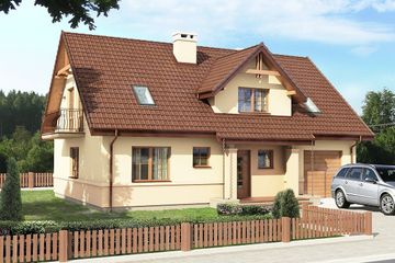  Projekt domu Dżin (BSB1052) - projekt domu parterowego z poddaszem - Zdjęcie 1
