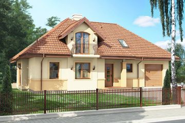  Projekt domu Szejk (BSB1054) - projekt domu parterowego z poddaszem - Zdjęcie 1