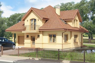  Projekt domu Faun (BSB1059) - projekt domu parterowego z poddaszem - Zdjęcie 1