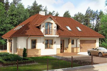  Projekt domu Szejk 2G (BSB1061) - projekt domu parterowego z poddaszem - Zdjęcie 1