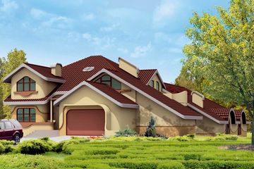  Projekt domu Heliodor G (WAL1004) - projekt domu parterowego z poddaszem - Zdjęcie 1