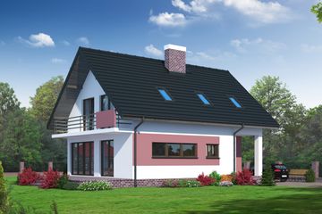  Projekt domu Barlinek 31 plus (KRP1347) - projekt domu parterowego z poddaszem - Zdjęcie 1