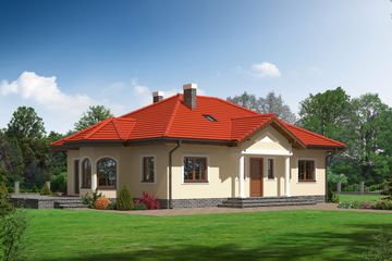  Projekt domu Zadębie plus (KRP1351) - projekt domu parterowego - Zdjęcie 1