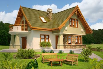  Projekt domu Sójka II bez garażu [B] (WRF1303) - projekt domu parterowego z poddaszem - Zdjęcie 1