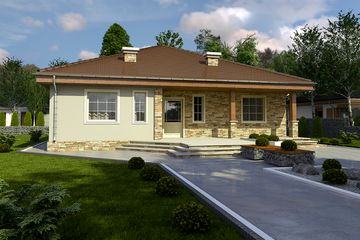  Projekt domu Sroka bez garażu [B] (WRF1306) - projekt domu parterowego - Zdjęcie 1