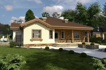 Projekt domu Sroka II bez garażu [B] (WRF1307) - projekt domu parterowego - Zdjęcie 1