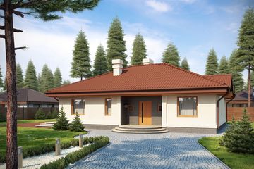  Projekt domu Szczygieł bez garażu [B] (WRF1309) - projekt domu parterowego - Zdjęcie 1