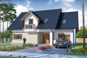  Projekt domu Maksym (WRW1176) - projekt domu parterowego z poddaszem - Zdjęcie 1