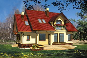  Projekt domu Diuna (WRH1169) - projekt domu parterowego z poddaszem - Zdjęcie 1