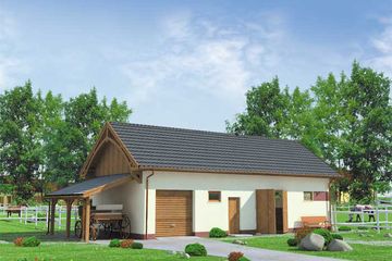  Projekt budynku gospodarczego BGS5 Budynek gospodarczy (SLN2161) - projekt budynku parterowego - Zdjęcie 1