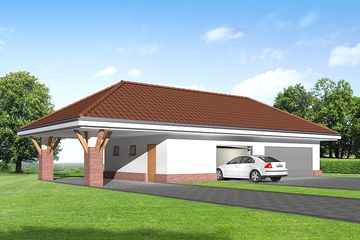  Projekt garażu G40 (KRJ1810) - projekt garażu parterowego - Zdjęcie 1